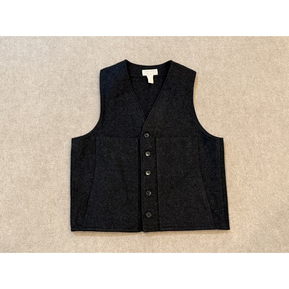Filson 100% Virgin Wool Vest Men's Size 44 Charcoal Gray Style 20 Made in USA